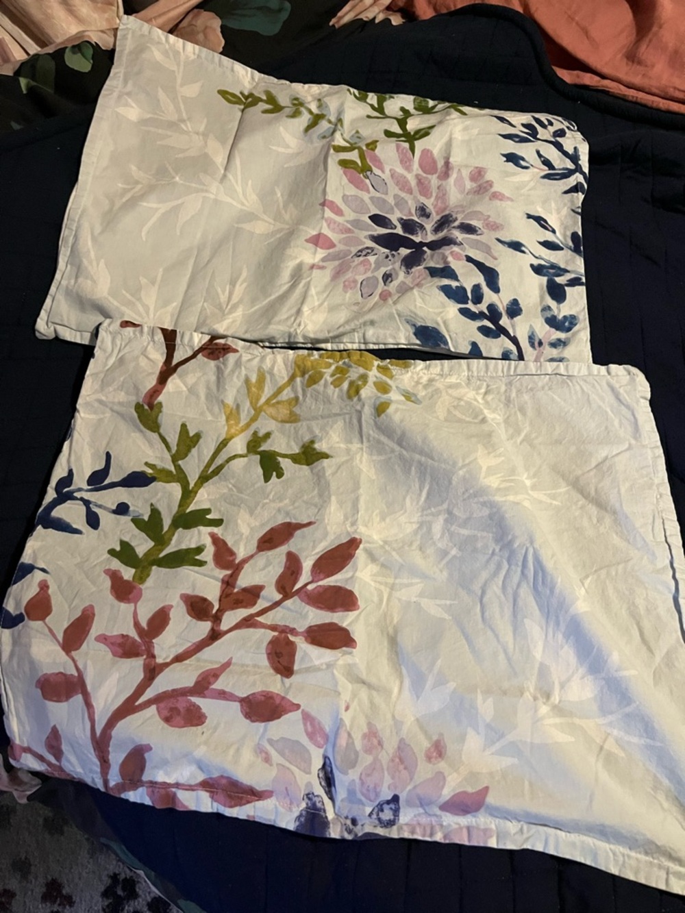 SO Style Quarters ~ Light Blue Soft Colors ~2 pillow shams~ cotton